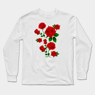 Red Roses Long Sleeve T-Shirt